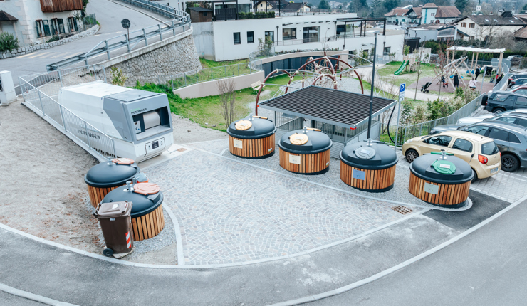 Müllinsel mit ECO in Brixen Schutzengelgasse